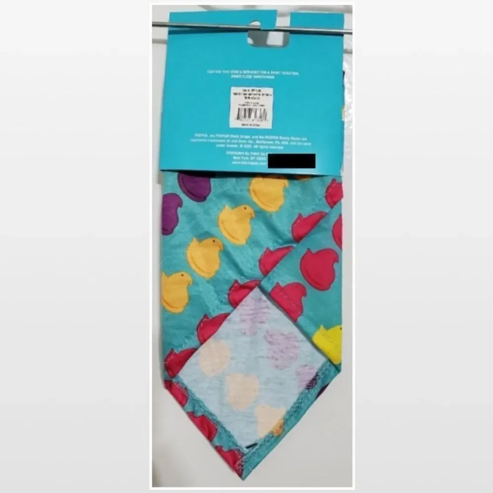 New Peeps Bandana Pet Dog Medium Large Blue Rainbow Easter Chicks NWT
